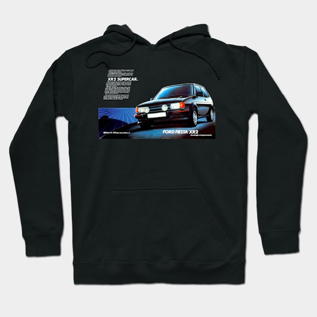 FORD FIESTA XR2 - advert Hoodie by Throwback Motors